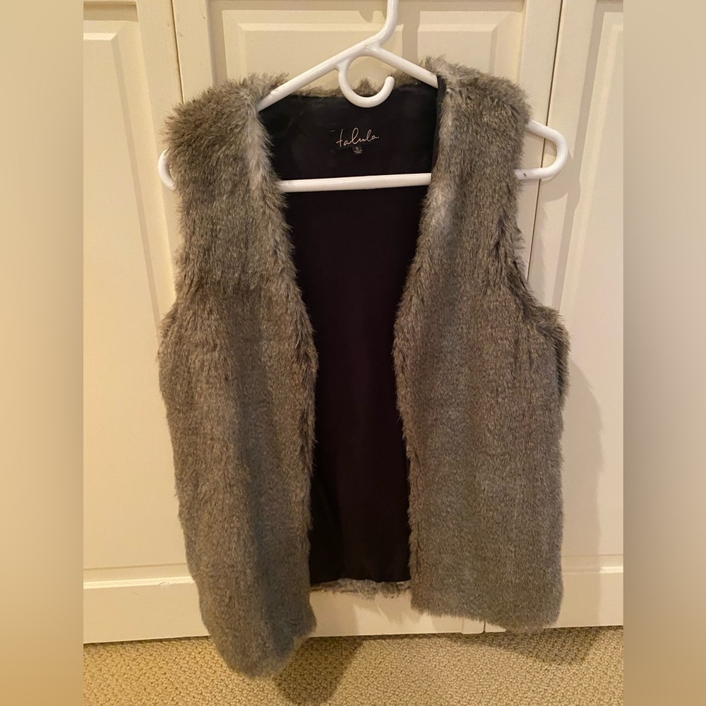 Fur vest - never worn! Perfect for holidays!